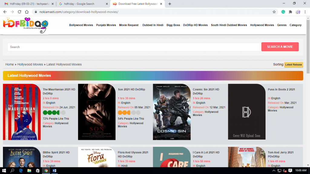 Website page of Hdfriday – The Best Platform To Reveal Your Target Movies